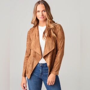 BB DAKOTA Steve Madden Wade Faux Suede Waterfall Open Blazer